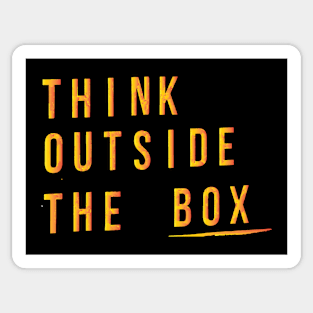 Fasbytes Think Outside The Box Motivation Inspirational Sticker